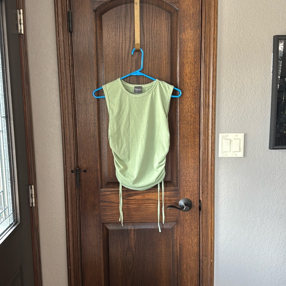 Olivia Rae - Green Ruched Muscle Tee